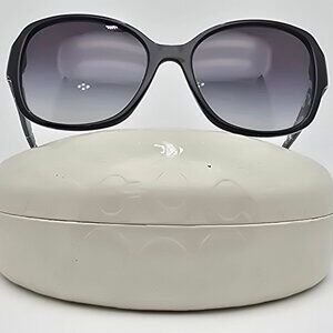 Coach HC8166 L154 Black Mosaic Frame Grey Gradient Lens Cat Eye Sunglasses 58mm